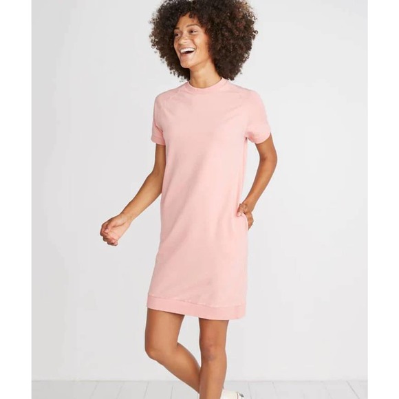 Marine Layer Dresses & Skirts - Marine Layer Cassidy Sweatshirt Dress Vintage Peach Pockets Women's Small H14104